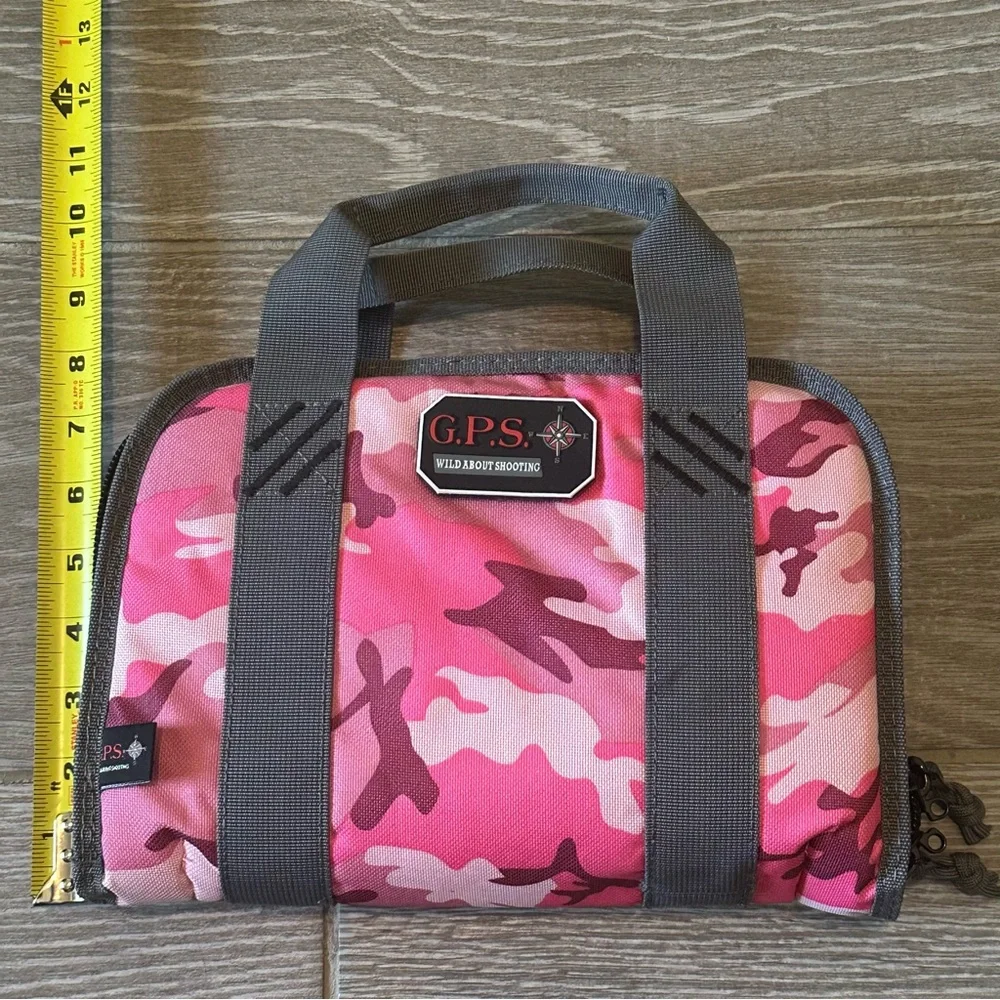 G.P.S. Wild About Shooting Pink Camouflage Pistol 11” Case Outdoor